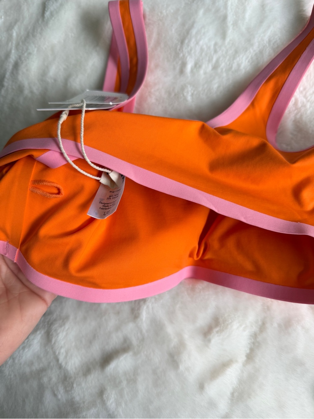 L*Space Fused Ace Bikini Top Tangerine Size Large NWT - Picture 9 of 10